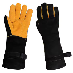 Ventes directes d'usine Gants de soudage en peau de vache à deux couches Soudeur Résistant à l'usure Étincelle Suede Gants de soudage épais en cuir - Product Image 5