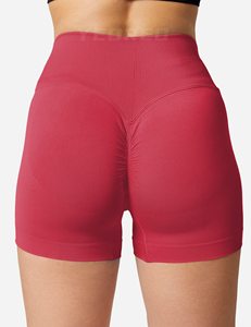 <b>Women's</b> High Waist Seamless Yoga Shorts Solid <b>Pattern</b> Workout <b>Leggings</b> Recycled Spandex/Nylon Gym Fitness Activewear - Product Image 3