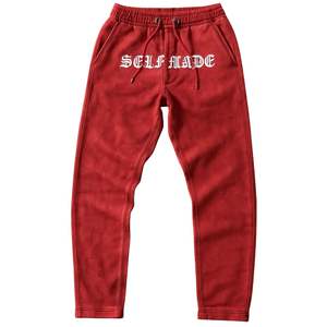 Unisex <b>Red</b> Acid Wash Zip Up <b>Hoodie</b> and Sweatpants Sweatsuit Set Streetwear Tracksuit with Embroidered Letter Design - Product Image 3