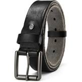 Cinturón de Cuero de Búfalo Natural de Primera Calidad para Hombre, Hecho a Medida, con Hebilla de Acero, Logotipo Personalizado OEM ODM - Product Image 2