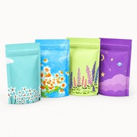Pochette plate métallisée à trois soudures, imprimée sur mesure pour l'emballage de sachets de café filtre, avec graphisme de marque en couleur intégrale