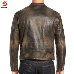 Chaqueta de cuero resistente al agua de alta calidad 2023 estilo casual de Cuero 100%/chaqueta de cuero para hombres. - Product Image 5