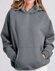 Sweat-shirt surdimensionné anti-rides pour femme Pull en polaire à capuche style automne hiver - Product Image 5