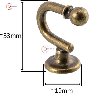 ที่แขวนโลหะทองเหลืองติดผนังที่แขวนเก็บของแบบแขวนที่แขวนโลหะที่จัดระเบียบแบบวินเทจที่บ้านราคาไม่แพง - Product Image 3