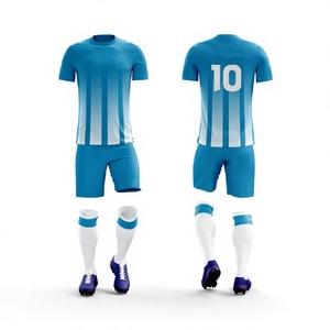 Uniformes de Fútbol Personalizados Clásicos para Adultos, Uniforme de Fútbol a Rayas de Alta Calidad, Nombre del Jugador, Diseño de Puntos/Plaid, 100% Poliéster - Product Image 1