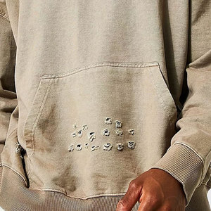 เสื้อฮู้ดแบบสวมศีรษะของผู้ชายผ้าคอตตอนแนววินเทจ460ทันสมัย - Product Image 5