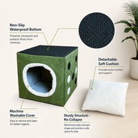 SnugCube Creative Dice Pet Bed, détachable, lavable, imperméable, respirant, grande taille 45 cm, maison pour chat en peluche 3D, niche pour chien, maison moderne