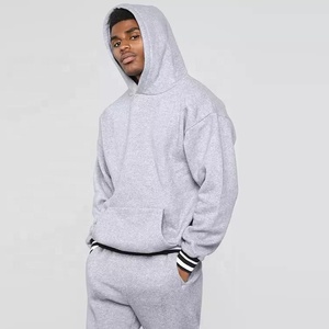 Sudadera con capucha para hombre, chándal corto de cinta de 2 piezas a rayas tejidas para Fitness, bloque de color - Product Image 3