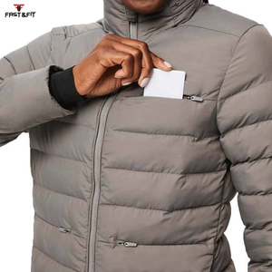 Veste d'hiver longue en coton matelassée pour femme, imperméable, coupe-vent, respirante, logo et couleur personnalisés - Product Image 6