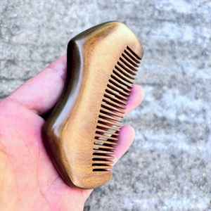 Handcrafted Polished Natural Wooden Durable Wide Tooth <b>Massage</b> Comb <b>Hair</b> Detangler <b>Scalp</b> Care Tool <b>for</b> Professional Salon Use - Product Image 4