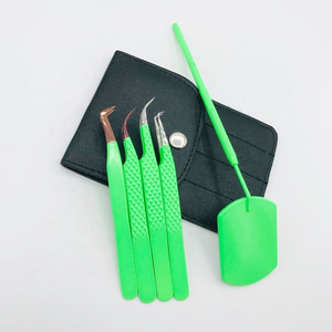 Ensemble de pinces et de miroirs d'inspection en acier inoxydable de haute qualité, très vendu, 4 outils de beauté pour extensions de cils, disponibles dans notre usine - Product Image 6