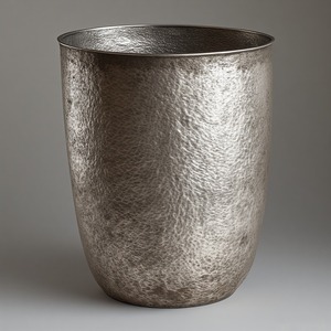 Maceta rústica decorativa de metal pulido con cuerpo brillante perfectamente diseñada para exhibiciones de jardín elegantes y decoración de temporada - Product Image 3