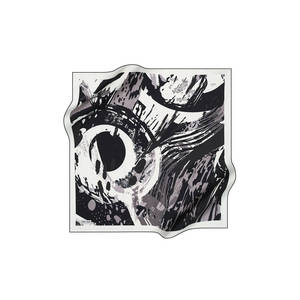 Écharpe vintage en coton et soie avec motif à carreaux et nœud personnalisés - Product Image 1