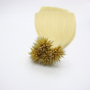 Wholesale Remy Real Human Hair Extensions Double Drawn Queratina Tipo Flat Straight 20inches Blonde Color Cuticle Aligned - Product Image 6