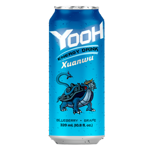 Bebida Energética Combinada Sabor Arándano y Uva, Color Azul Claro, Bestias Mitológicas Chinas Si Xiang, Marca YOOH, Lista para Beber, Lata de Aluminio de 320 ml, Mantente Despierto - Product Image 4
