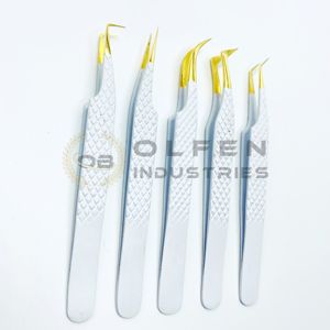 Juego de Pinzas para Extensión de Pestañas de Acero Inoxidable, Herramientas Elegantes de Alta Calidad, Mango Cómodo, Diseño Personalizable - Product Image 4