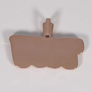 Colgante de oro blanco y rosa de 14kt personalizado, adornado con diamantes cultivados en laboratorio, hechos a medida para reflejar su estilo único - Product Image 2