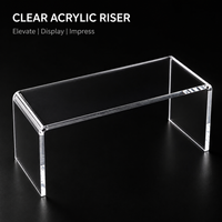 Support de présentation en acrylique transparent, étagère surélevée en acrylique en forme de U pour la présentation de figurines, d'objets de collection et de marchandises en détail