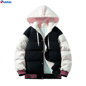 แจ็คเก็ตบอมเบอร์โพลีเอสเตอร์คุณภาพสูงแบบยูนิเซ็กซ์ สตรีทแวร์แบบมีฮู้ด สไตล์วาร์ซิตี้เบสบอล ปักตัวอักษร คุณภาพสูงสำหรับผู้ชาย - Product Image 6