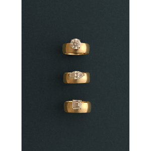 Porter Cigar Band Diamond <b>Ring</b> with Marquise Cut Diamond - Product Image 6