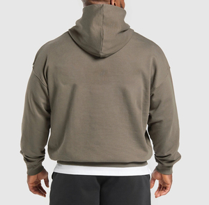 Sweat-shirts d'hiver personnalisés de haute qualité avec logo imprimé en relief pour hommes, style streetwear, confortables, 100% coton molletonné, couleur unie blanche - Product Image 3