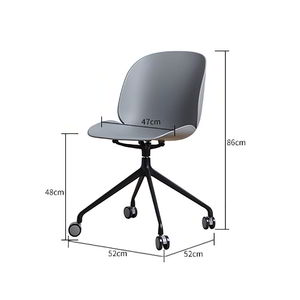 Fauteuil inclinable moderne BFG043 Beetle avec fonction extensible, en similicuir, pieds en bois et métal, roulettes, pour ameublement domestique - Product Image 3