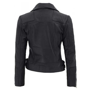 แจ็กเก็ตหนังแขนยาวสำหรับผู้หญิงเสื้อแจ็คเก็ตหนังแขนยาวดีไซน์ใหม่สำหรับผู้หญิง - Product Image 3