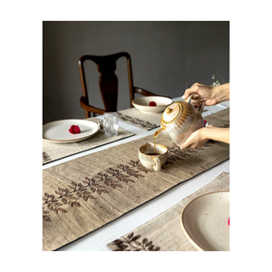 Designed To Impress Guests With 100% Cotton Embroidered Quil Bird Abstract <b>Table</b> <b>Runner</b> 120 GSM 72 Inch India GOTS DHL Decor - Product Image 6