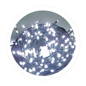 20m. Ghirlanda classica 200 LED luce bianca alimentata a corrente 8 funzioni IP44 (GSC 204600036) - Product Image 1
