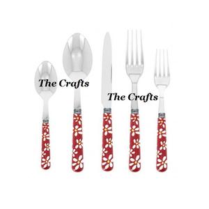 Design avantageux Ensemble de couverts cuillère et fourchette en acier inoxydable Ensemble de couverts avec poignées en bois à vendre - Product Image 2