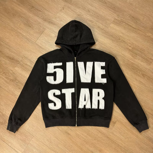 Survêtement de broderie en détresse pour hommes hiver coton évasé survêtements de course nouveau Style Joggers Streetwear à capuche ensemble solide - Product Image 2