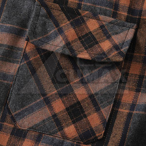 Nueva camisa de trabajo de franela resistente para hombre, forrada térmicamente, mezcla de algodón duradera, ropa de trabajo para exteriores, camisa de franela para hombre - Product Image 3