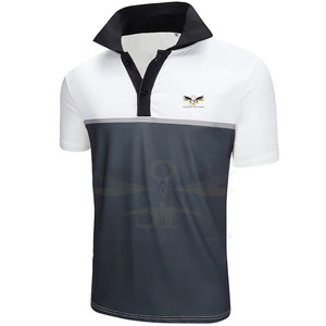Cómodo de gran tamaño para hombre de etiqueta privada para camiseta Polo Mejor precio Patrón sólido Diseño en blanco en tela de punto - Product Image 2