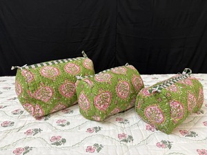 Juego de Bolsas de Viaje Vintage Acolchadas de Algodón Ecológico, Bolsas de Cosméticos con Cierre de Cremallera de Gran Capacidad con Estampado Floral y Animal - Product Image 2