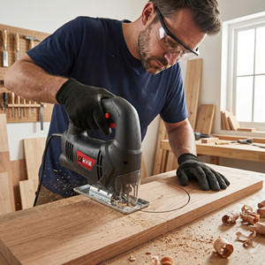 Sierra <span class=keywords><strong>Caladora</strong></span> Eléctrica <span class=keywords><strong>de</strong></span> 350W, 55mm, para Cortar <span class=keywords><strong>Madera</strong></span>, Herramientas Eléctricas, Directo <span class=keywords><strong>de</strong></span> Fábrica OEM/ODM - Product Image 5