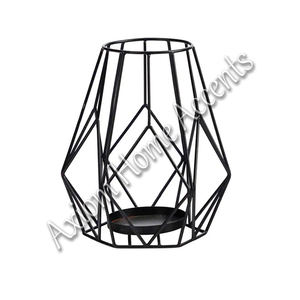 Bougeoir en fer fabriqué à la main chic et écologique porte-cône décoratif fait à la main décor de table à manger par Axiom Home Accents - Product Image 3