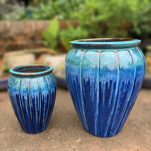 Pots de jardin en céramique d'argile durables, style américain, poterie tonale, écologiques, faits à la main, avec finition émaillée - Product Image 3