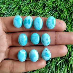 Larimar Azul Natural, Corte Ovalado, 3-21 mm, Cabujones Sueltos, Piedra Preciosa Natural de Alta Calidad para Joyería, Precio al por Mayor - Product Image 3
