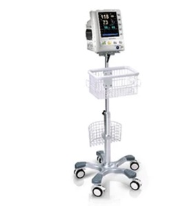 Chariot mobile pour équipement médical, support de moniteur patient pour USI hospitalière |   Étagère roulante pour équipement de surveillance au chevet du lit - Product Image 1