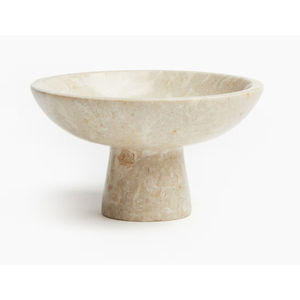 Bol à fruits en pierre naturelle faite à la main en marbre blanc de la plus haute qualité bol de service en pierre naturelle écologique pour mariage stocké - Product Image 6