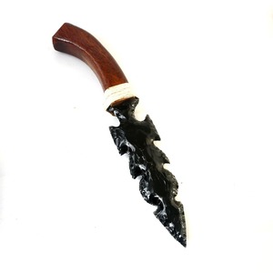 Couteau artisanal en obsidienne noire de qualité supérieure, athame, poignard, design mascotte, MUNTAHA AGATE, 5-5,5 pouces, toucher réel pour l'art - Product Image 3