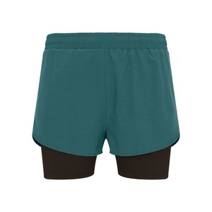 กางเกงกีฬาขาสั้นสำหรับผู้ชายกางเกงขาสั้นผ่าสองชั้นแบบ2 in 1มีกระเป๋าด้านในสำหรับผู้ชายแห้งเร็วไซส์ใหญ่พิเศษกางเกงขาสั้นวิ่ง DP - Product Image 4