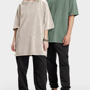 Oversized <b>Blank</b> Men 100% Cotton T Shirt High Quality Vintage Custom Printed Logo Faded Oversized Acid Washed T Shirt Stock - Product Image 5