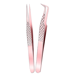 Pinzas profesionales para pestañas de acero inoxidable, herramienta de maquillaje antiestática no magnética con punta puntiaguda para extensión de pestañas Pincet - Product Image 2