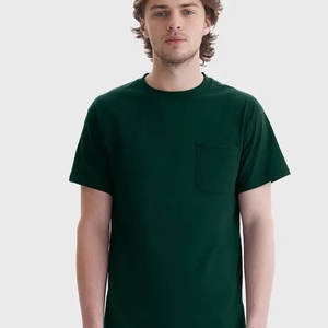 Stylish Comfortable Custom Lightweight <b>Men's</b> Short Sleeve T-<b>Shirt</b> Formal Daily Wear Front <b>Pocket</b> Option Made Polyester/Cotton - Product Image 6