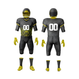 Conjunto de pantalón y Jersey de fútbol americano reversible personalizado de alta calidad suministro de fábrica longitud de manga corta al por mayor - Product Image 1