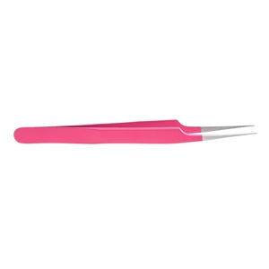 Pince à épiler en acier inoxydable, excellente pour l'application de volume de beauté avec bouts pointus droits et pointus - Product Image 4