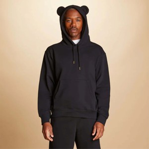 เสื้อสเวตเตอร์มีฮู้ดสีดำหูหมีคลาสสิกมีฮู้ดอบอุ่นและน่ารักพร้อมดีไซน์หูเก็บอุณหภูมิรูปสัตว์น่ารักเหมาะสำหรับสวมใส่สบายๆ - Product Image 5