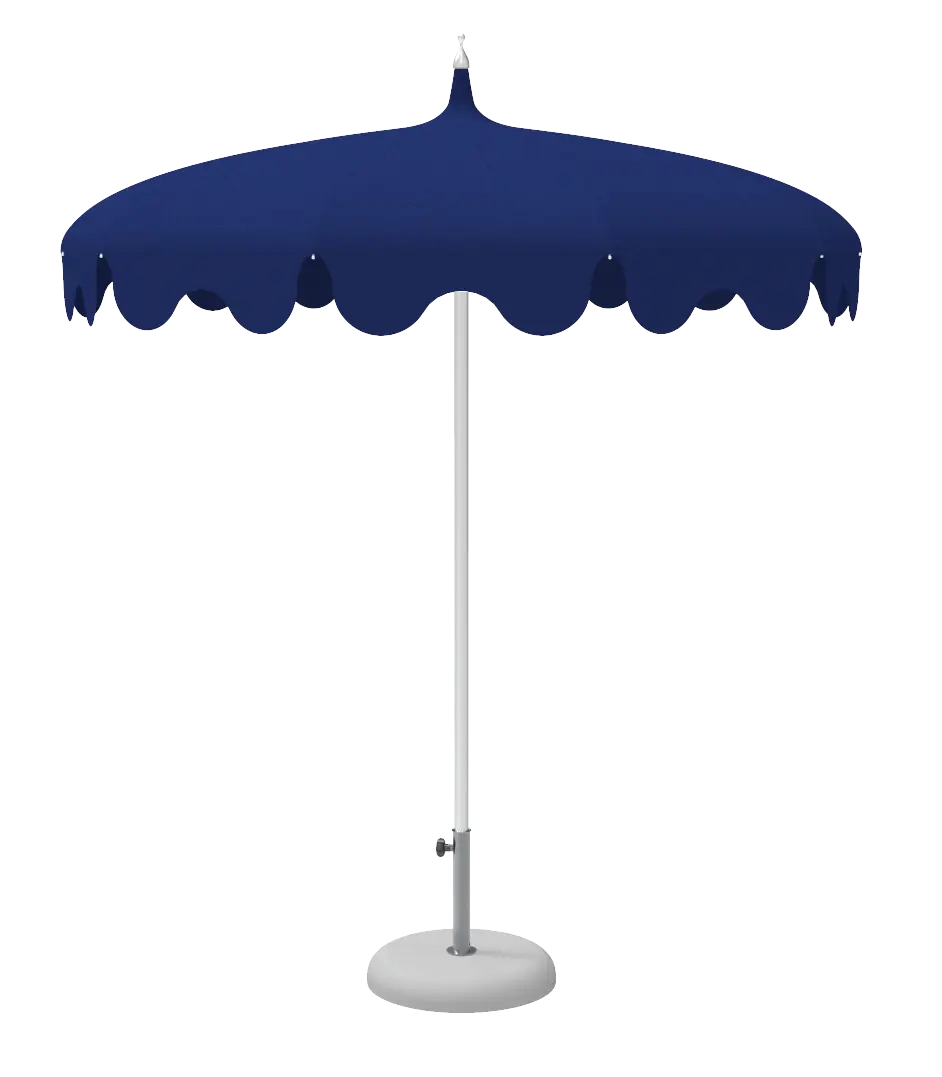 Payung matahari Pagoda kualitas tinggi dengan mantel akrilik untuk taman dan teras mantel warna-warni tiang pusat logam atau kayu