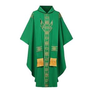 Pas cher prix conception personnalisée vêtements liturgiques chrétiens vêtements religieux catholiques pour le clergé de l'église porter des robes de prêtre chasuble - Product Image 1